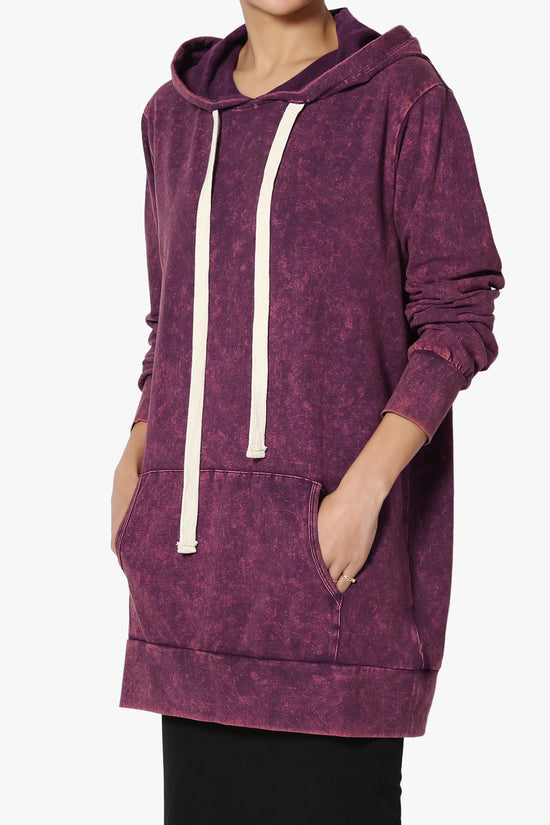 Trophy Acid Wash Hoodie Tunic