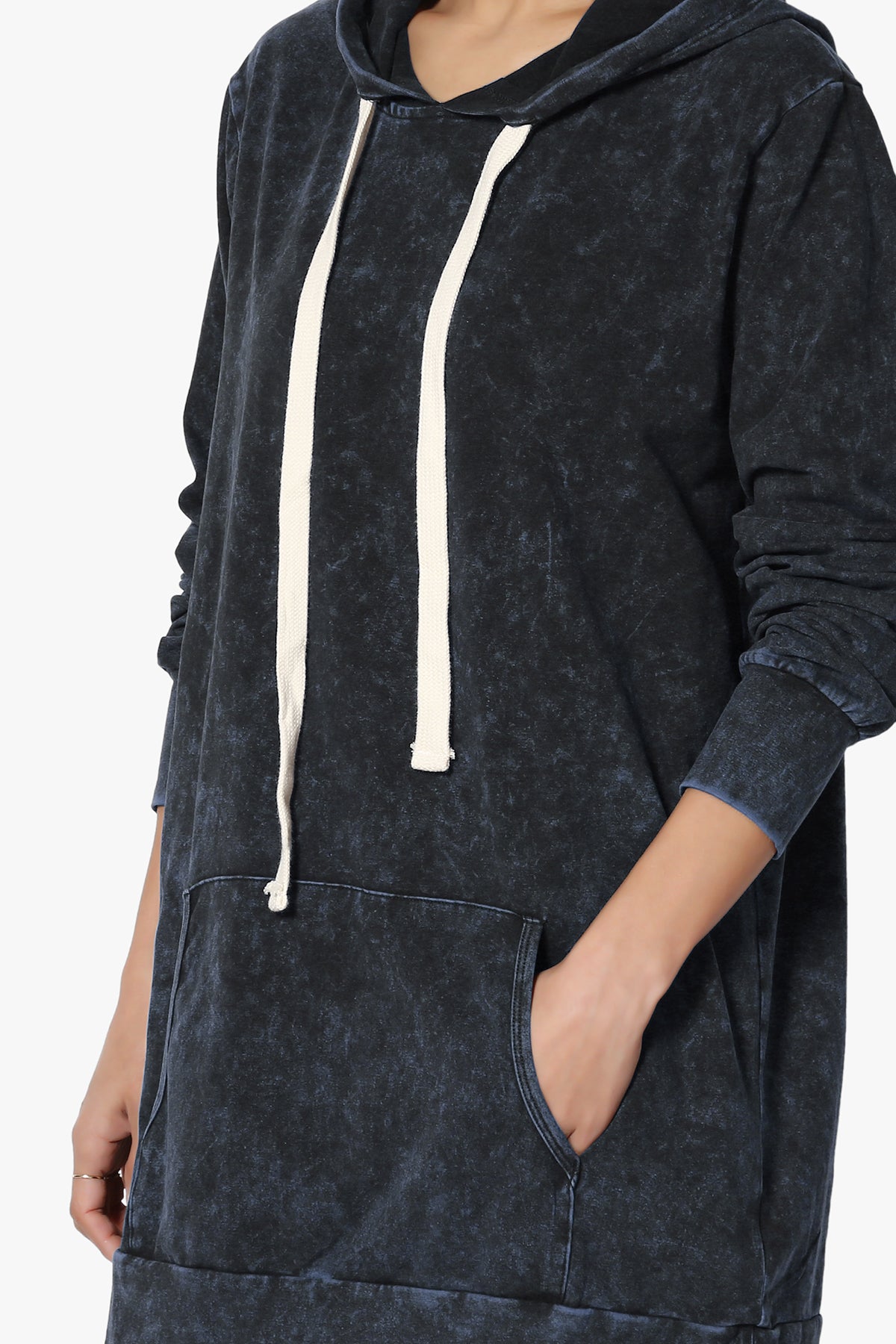 Trophy Acid Wash Hoodie Tunic SAPPHIRE_5
