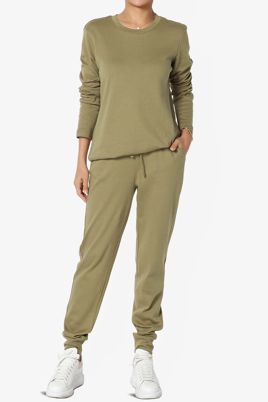 Gibbs Long Sleeve T-Shirt & Jogger Set KHAKI GREEN_1