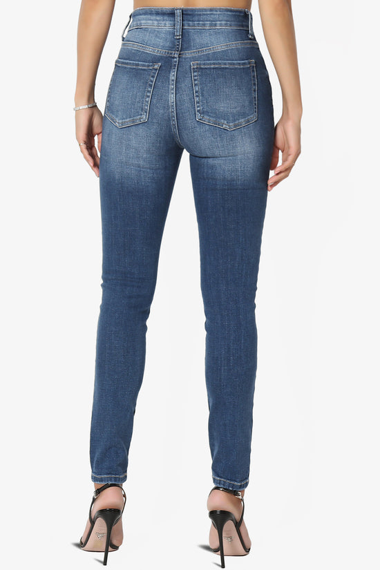 Louella High Rise Stretch Skinny Jeans in Dark