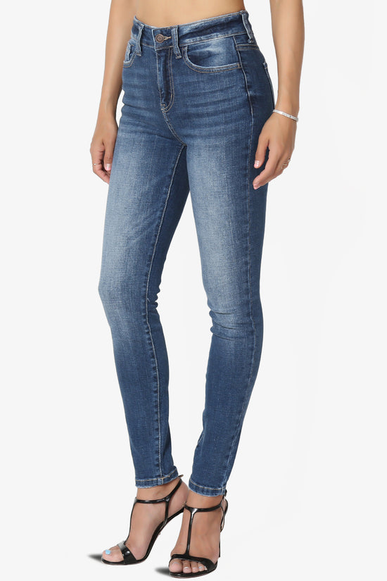 Louella High Rise Stretch Skinny Jeans in Dark