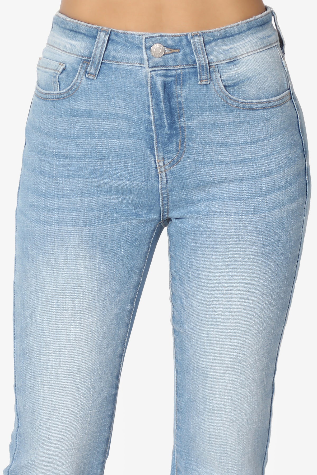 Pastry Washed High Rise Flared Jeans in Light