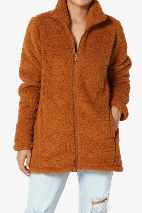 Kenmar High Neck Short Slim Teddy Jacket