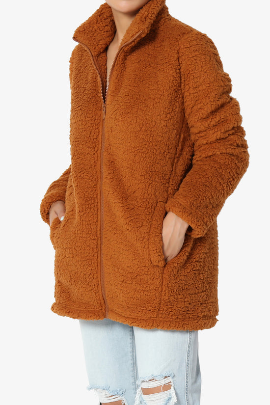 Kenmar High Neck Short Slim Teddy Jacket