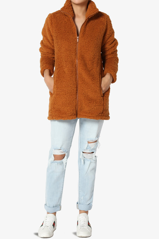 Kenmar High Neck Short Slim Teddy Jacket