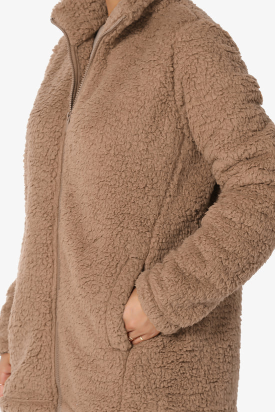 Kenmar High Neck Short Slim Teddy Jacket