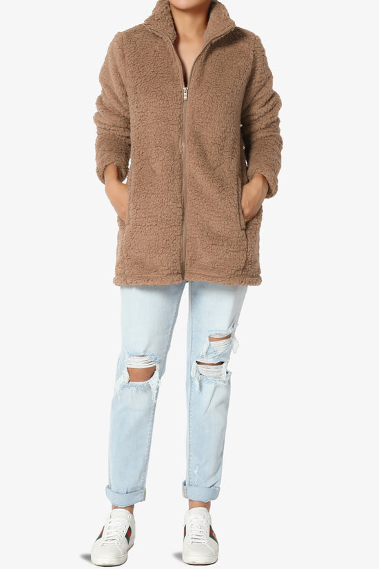 Kenmar High Neck Short Slim Teddy Jacket