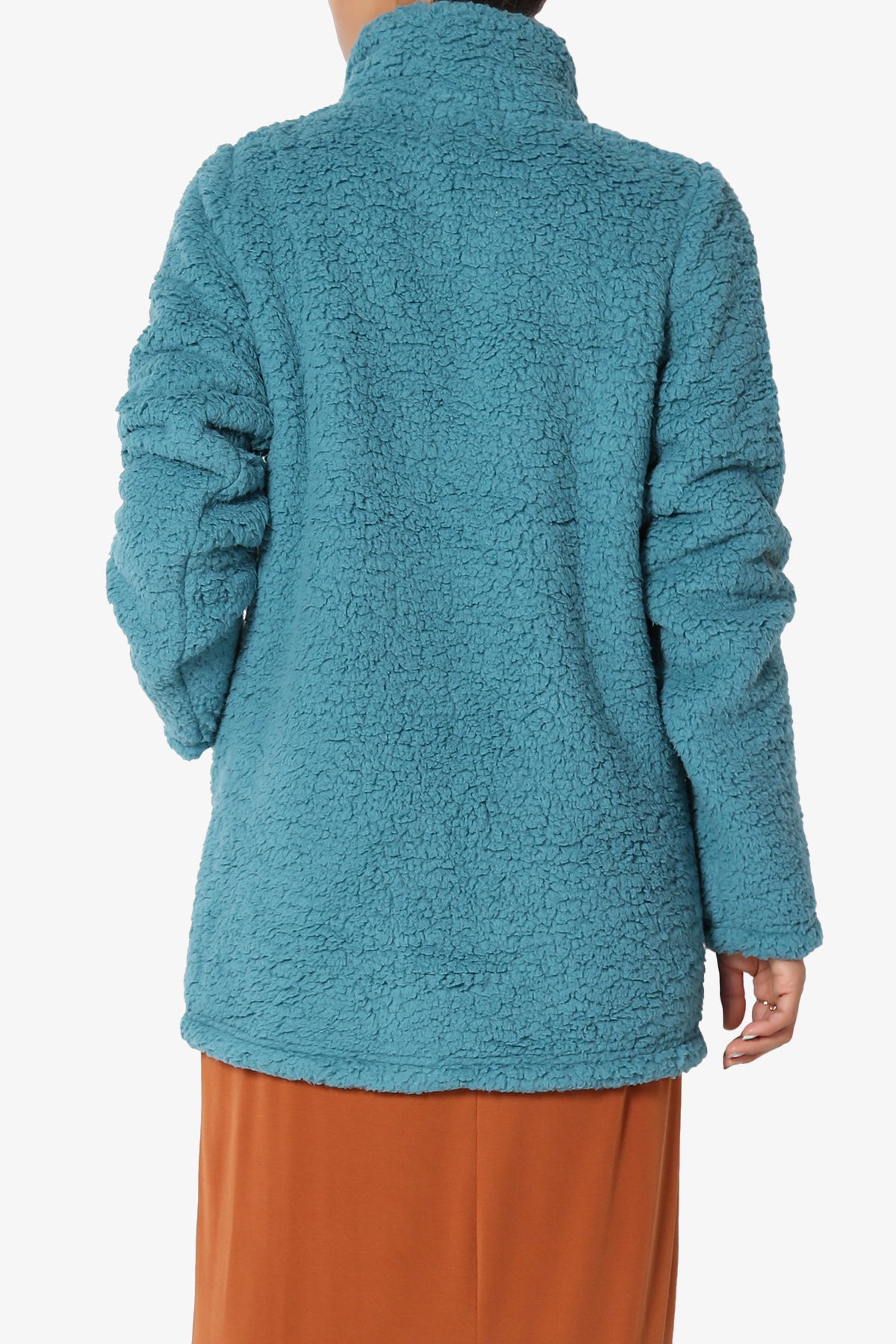 Kenmar High Neck Short Slim Teddy Jacket