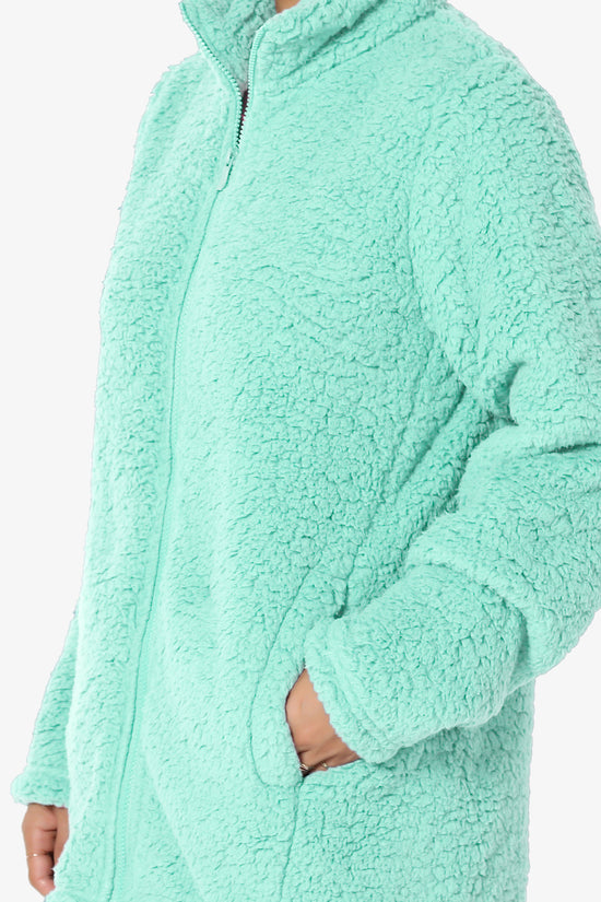 Kenmar High Neck Short Slim Teddy Jacket