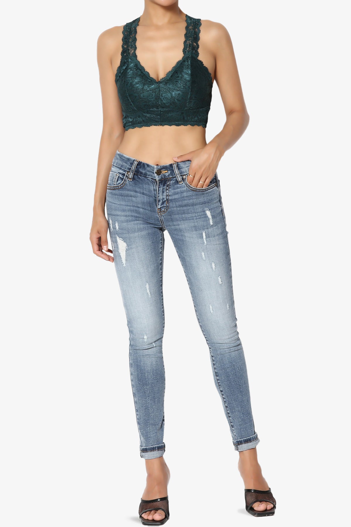 Baja Lace Crop Tank Top PLUS