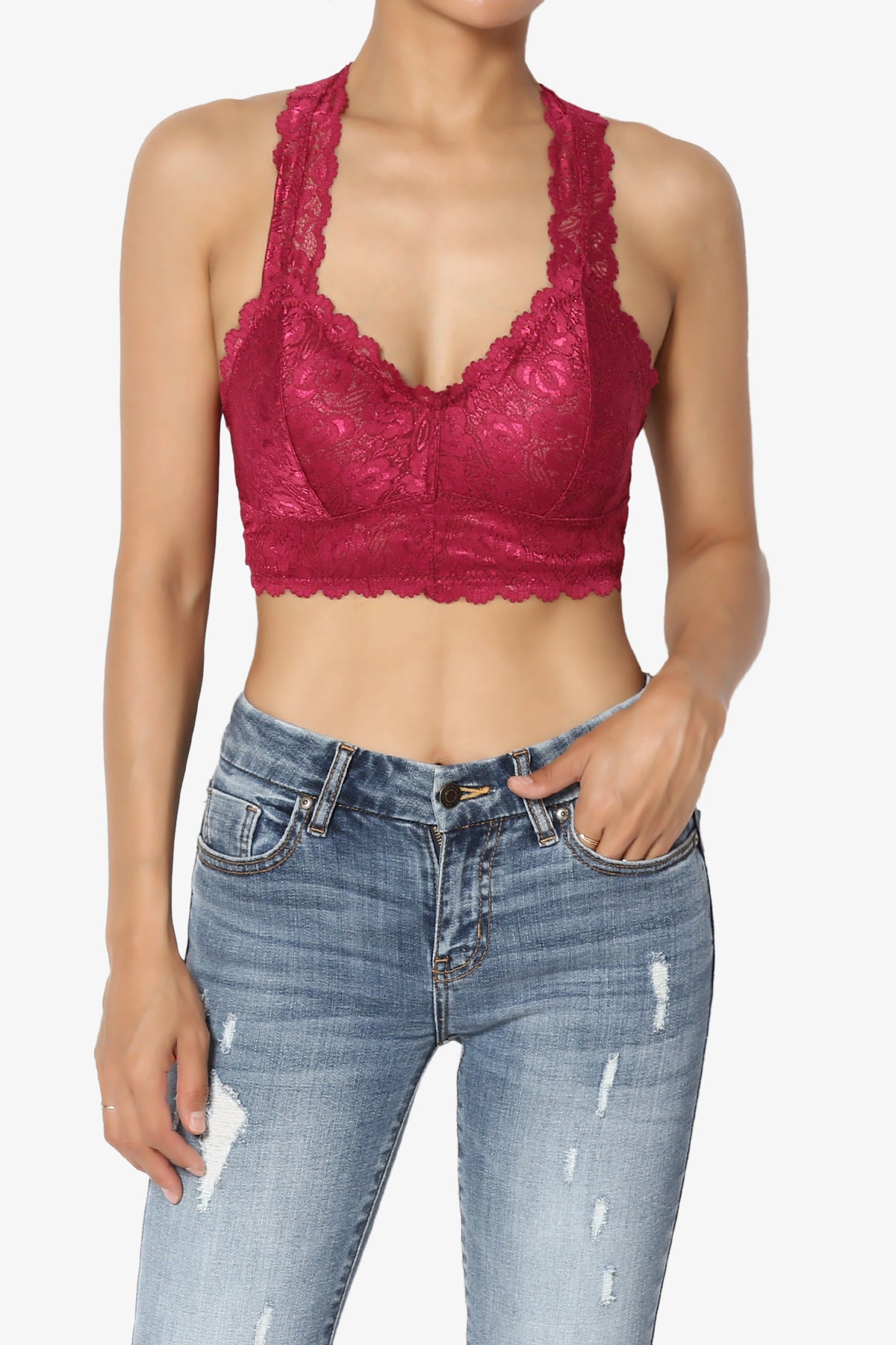 Baja Lace Crop Tank Top PLUS