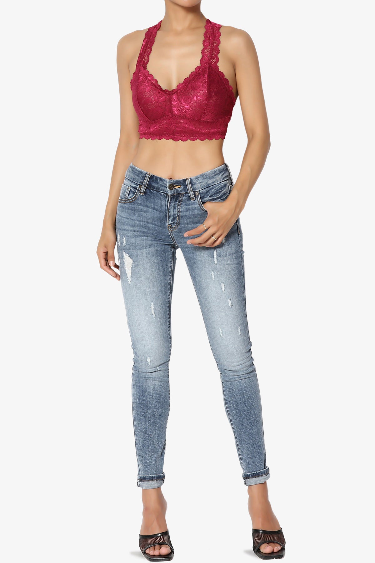 Baja Lace Crop Tank Top PLUS