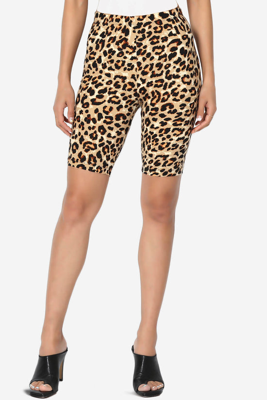 Michigan Leopard Print Microfiber Bike Short Leggings LEOPARD_1