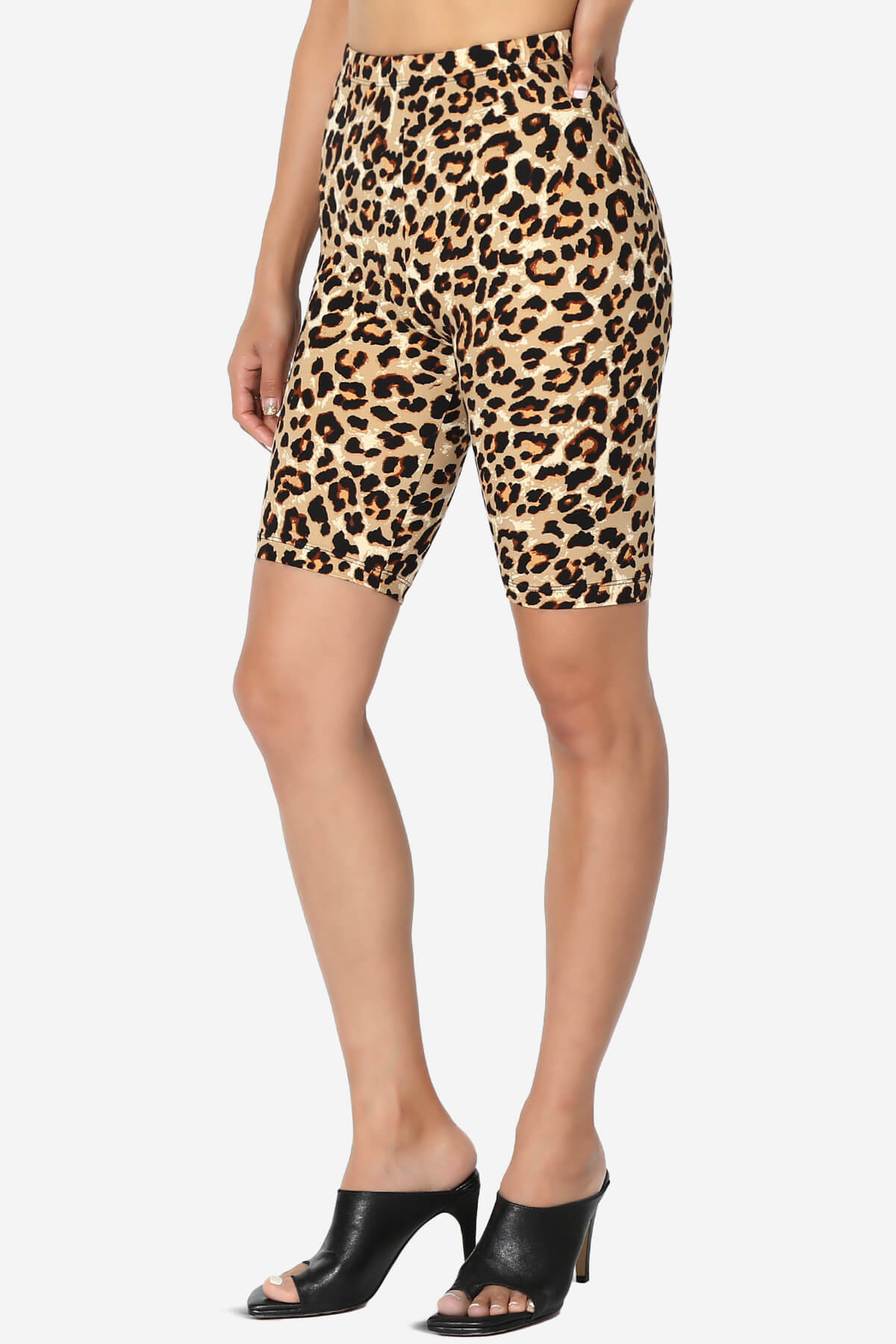 Michigan Leopard Print Microfiber Bike Short Leggings LEOPARD_3