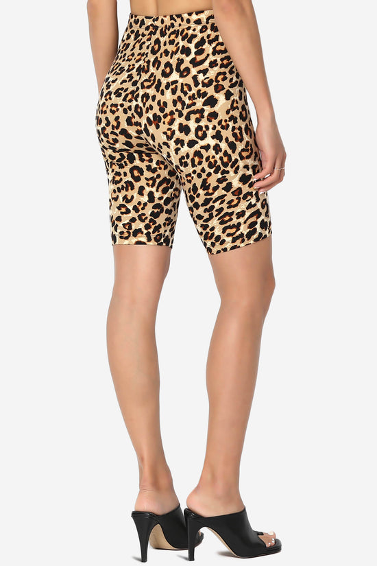 Michigan Leopard Print Microfiber Bike Short Leggings LEOPARD_4