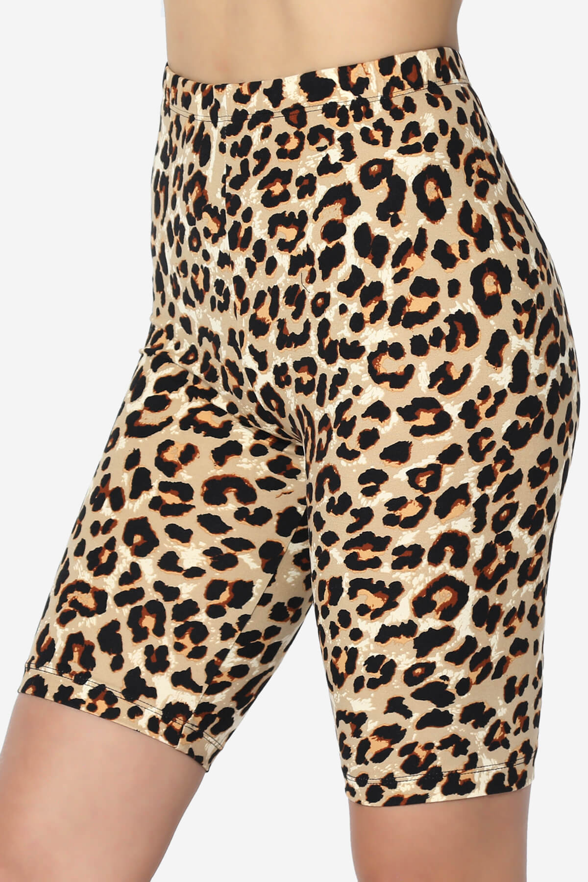 Michigan Leopard Print Microfiber Bike Short Leggings LEOPARD_5