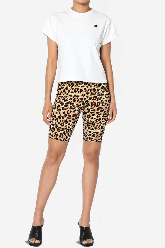 Michigan Leopard Print Microfiber Bike Short Leggings LEOPARD_6