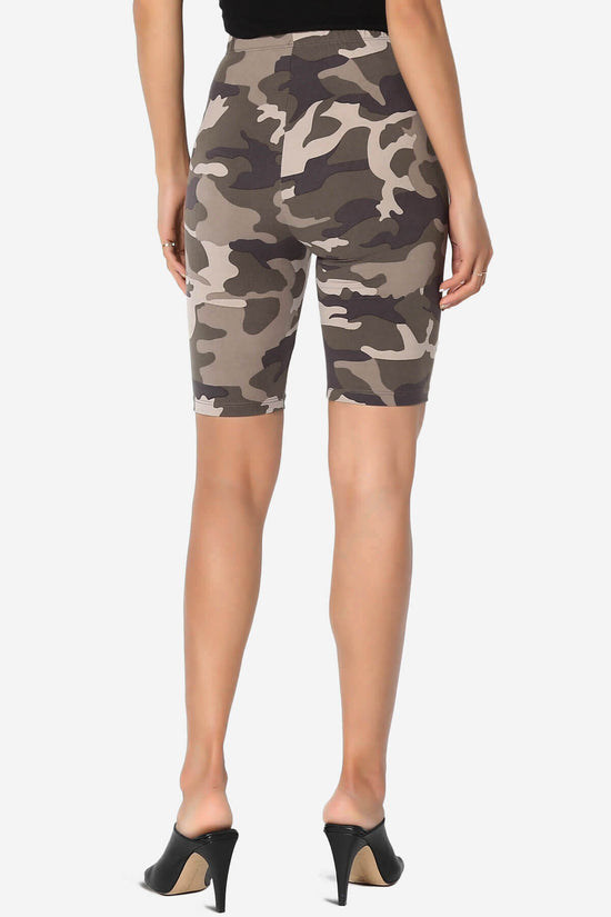 Michigan Camo Print Microfiber Bike Short Leggings DUSTY OLIVE_2