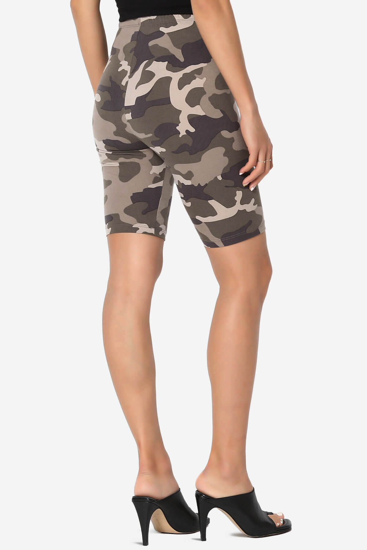 Michigan Camo Print Microfiber Bike Short Leggings DUSTY OLIVE_4