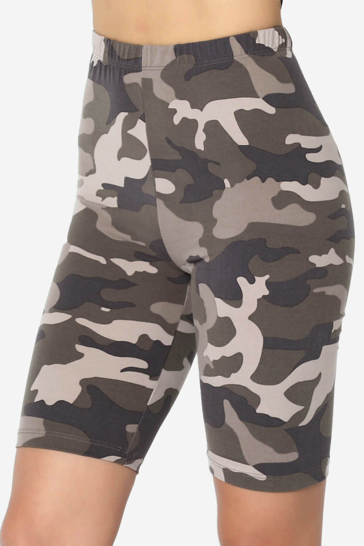 Michigan Camo Print Microfiber Bike Short Leggings DUSTY OLIVE_5