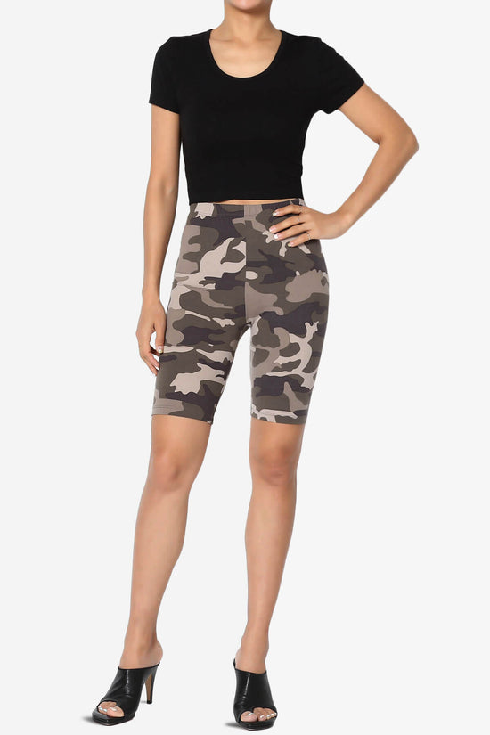Michigan Camo Print Microfiber Bike Short Leggings DUSTY OLIVE_6