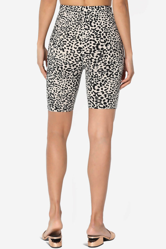 Michigan Cheetah Print Microfiber Bike Short Leggings BONE_2