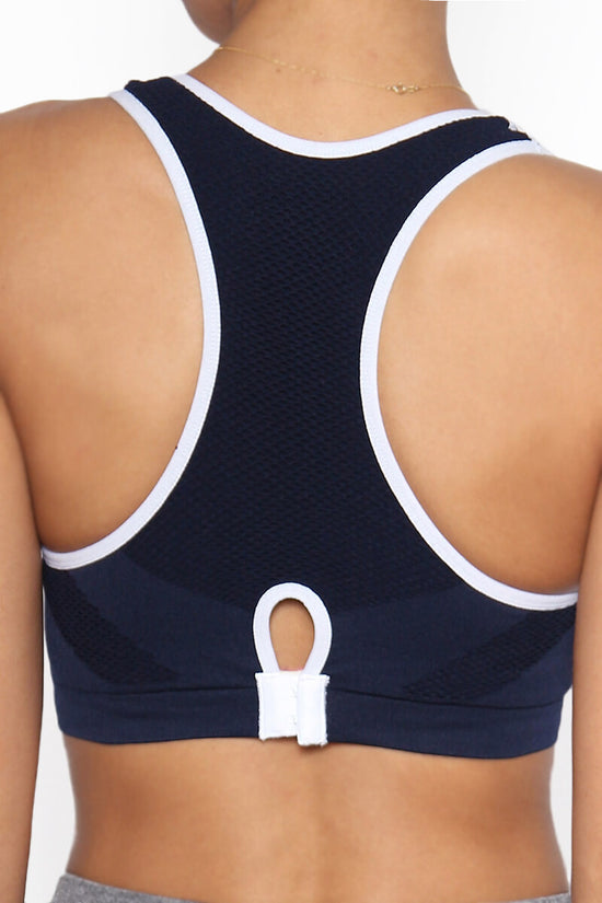 Rubin Mesh Racerback Sports Bra Top NAVY_6