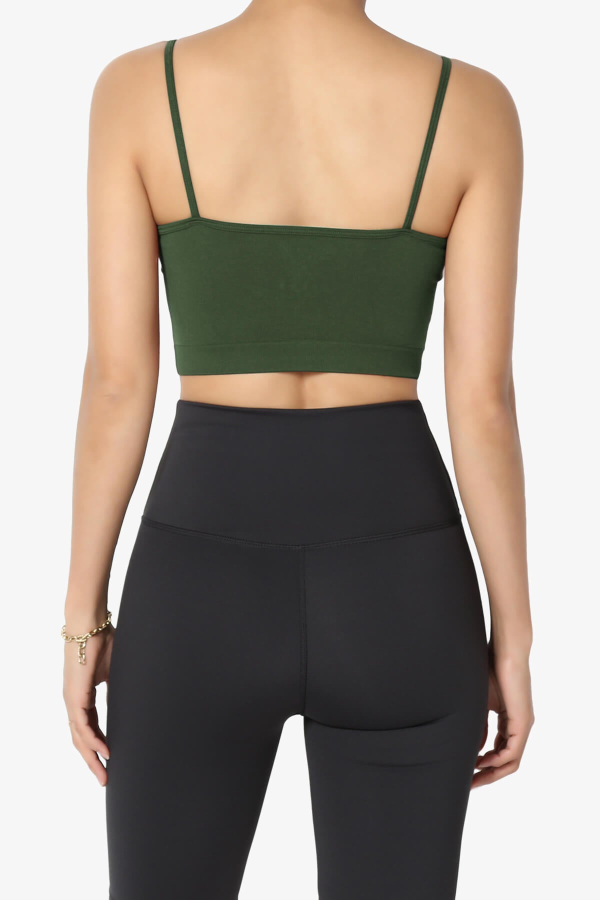 Cally Padded Crisscross Bralette ARMY GREEN_2