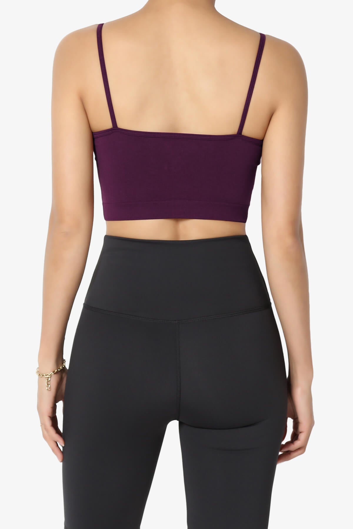 Cally Padded Crisscross Bralette DARK PLUM_2