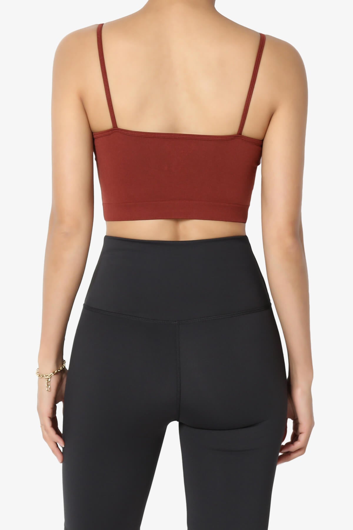 Cally Padded Crisscross Bralette DARK RUST_2