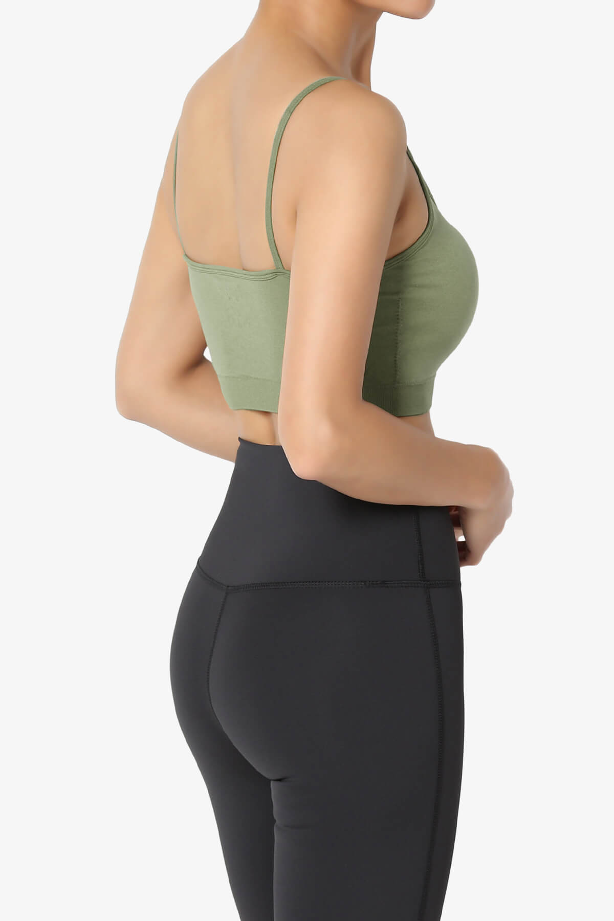 Cally Padded Crisscross Bralette DUSTY OLIVE_4