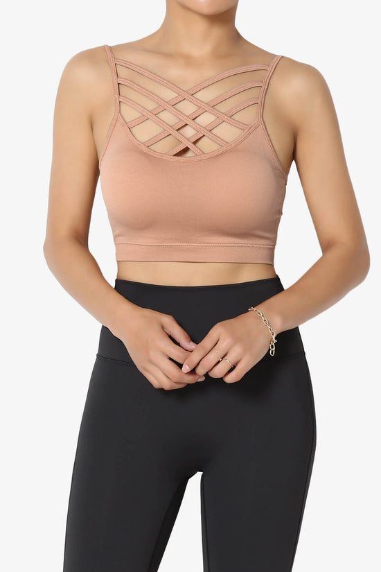 Cally Padded Crisscross Bralette EGG SHELL_1