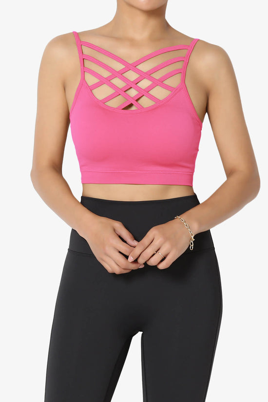 Cally Padded Crisscross Bralette FUCHSIA_1