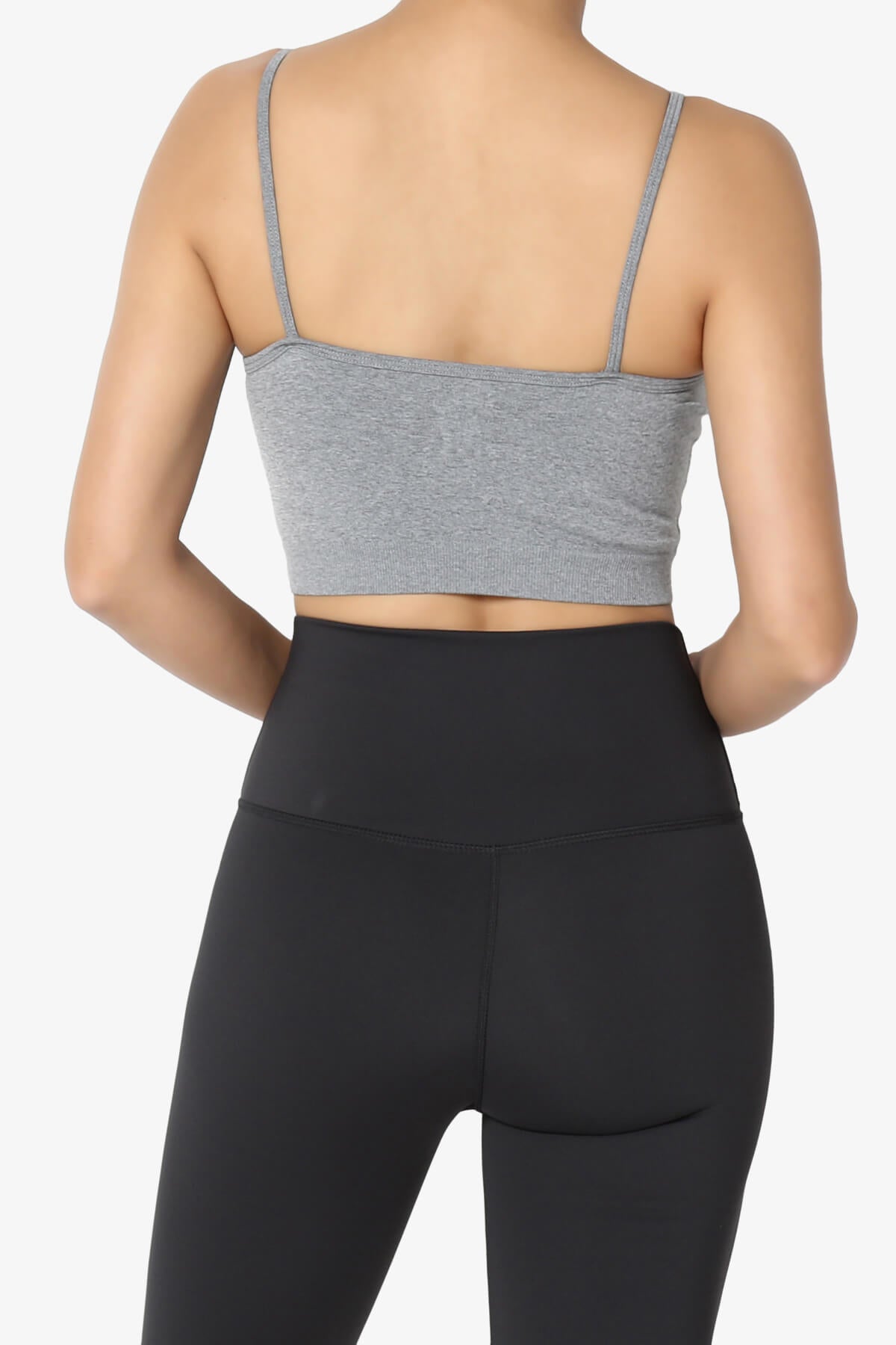 Cally Padded Crisscross Bralette HEATHER GREY_2