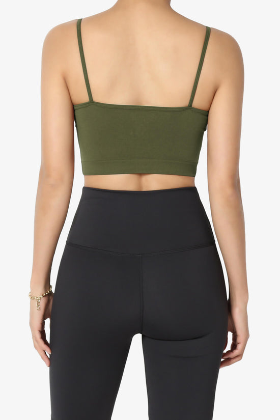 Cally Padded Crisscross Bralette OLIVE GREEN_2