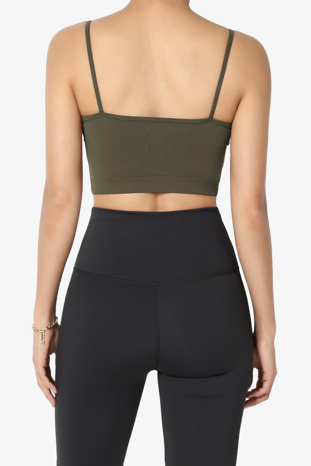 Cally Padded Crisscross Bralette OLIVE_2