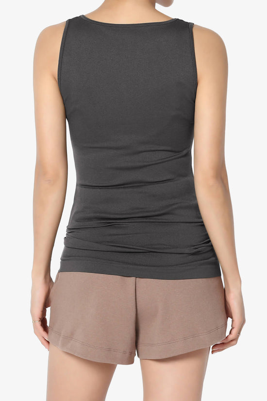 Nisha Scoop Neck Seamless Tank Top ASH GREY_2