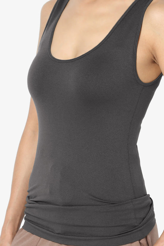 Nisha Scoop Neck Seamless Tank Top ASH GREY_5
