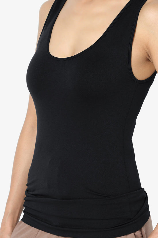 Nisha Scoop Neck Seamless Tank Top BLACK_5