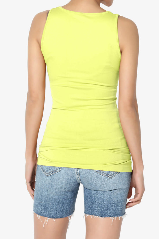 Nisha Scoop Neck Seamless Tank Top BRIGHT YELLOW_2
