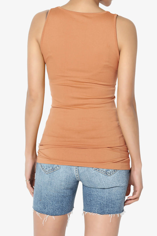 Nisha Scoop Neck Seamless Tank Top BUTTER ORANGE_2
