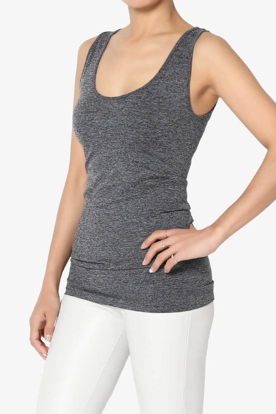Nisha Scoop Neck Seamless Tank Top CHARCOAL_3