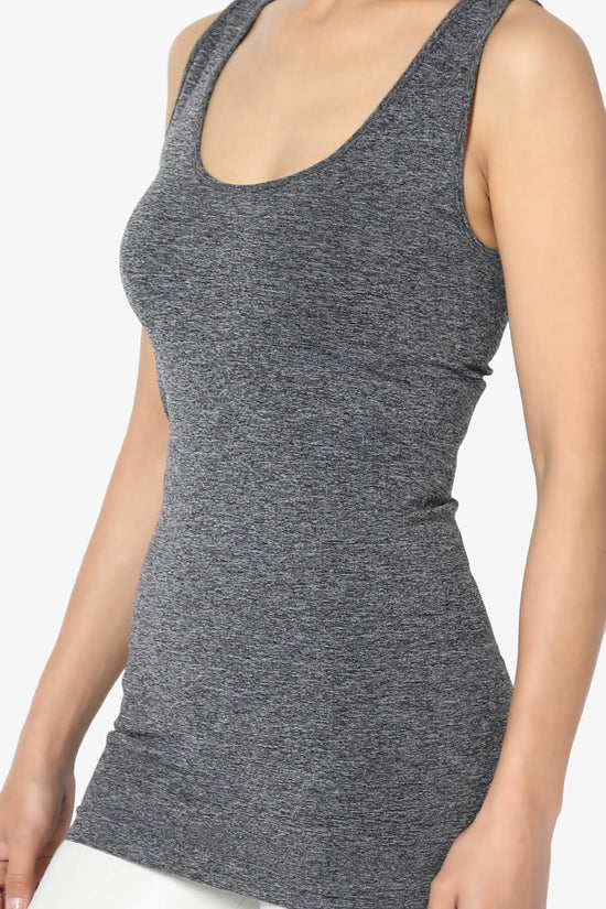 Nisha Scoop Neck Seamless Tank Top CHARCOAL_5