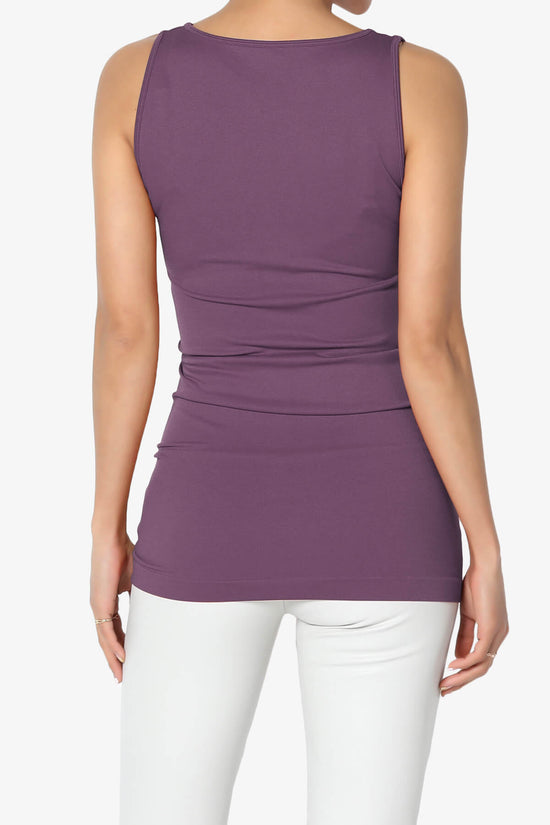 Nisha Scoop Neck Seamless Tank Top DUSTY PLUM_2