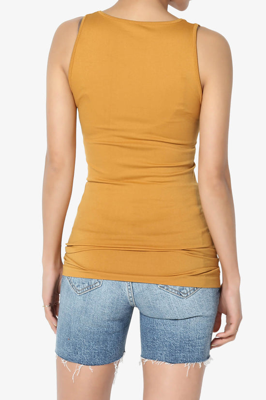 Nisha Scoop Neck Seamless Tank Top GOLDEN MUSTARD_2