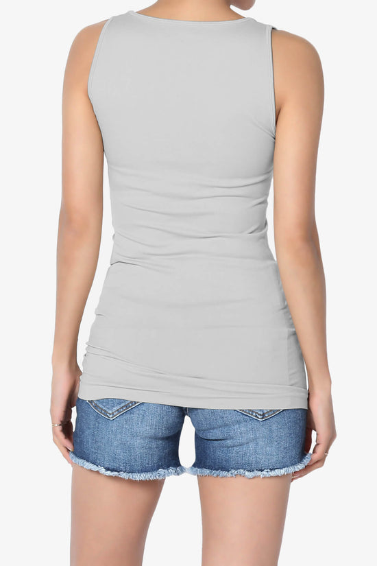 Nisha Scoop Neck Seamless Tank Top LIGHT GREY_2