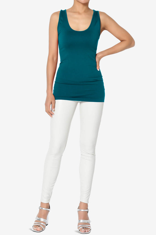 Nisha Scoop Neck Seamless Tank Top TEAL_6