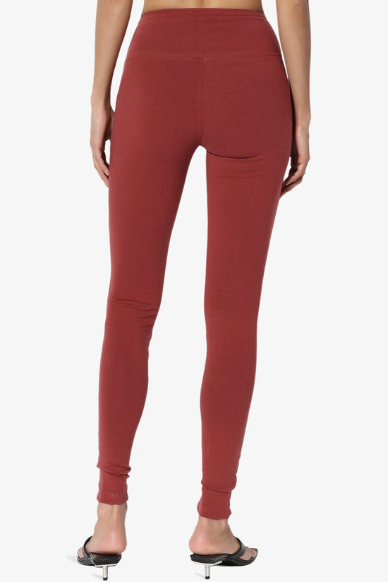 Ansley Cotton Wide Waistband Ankle Leggings PLUS