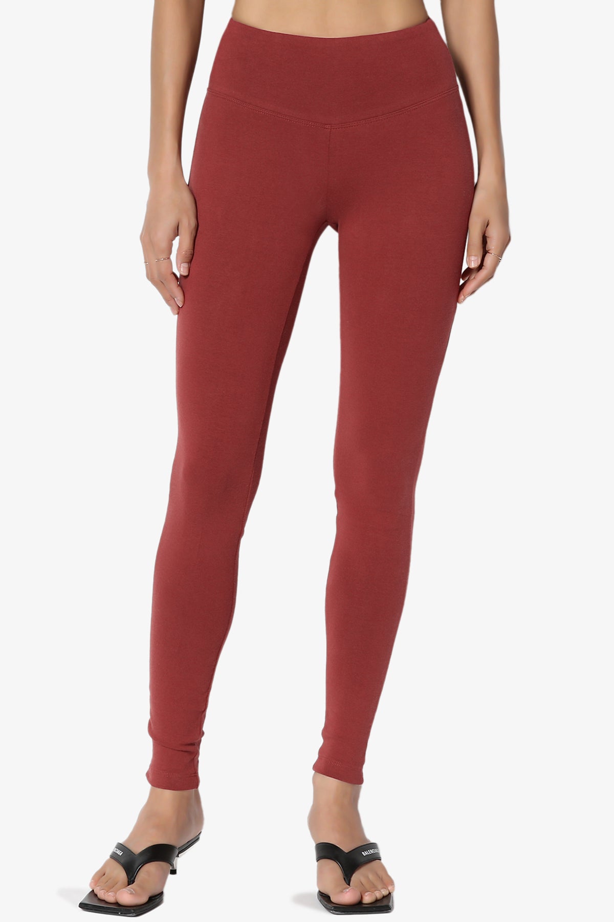 Ansley Cotton Wide Waistband Ankle Leggings PLUS