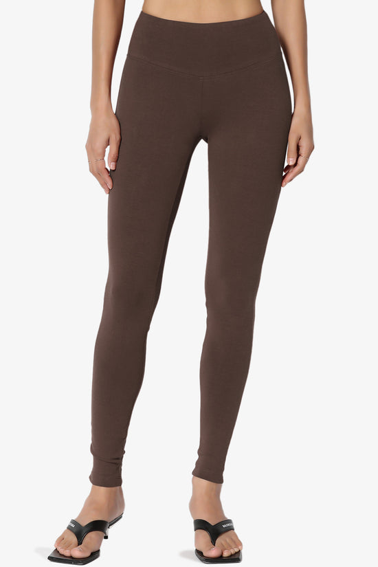 Ansley Cotton Wide Waistband Ankle Leggings PLUS